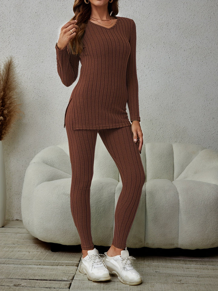 Delphina | Relaxed Ribbed Two-Piece Set