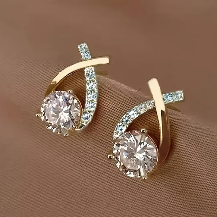 Cheryl | Stylish Stud Cubic Zirconia Earrings