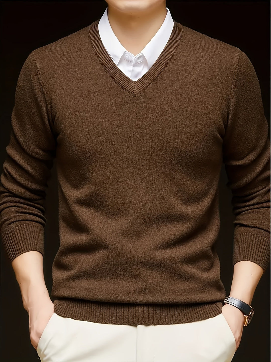 Hugh | Refined V-Neck Jumper