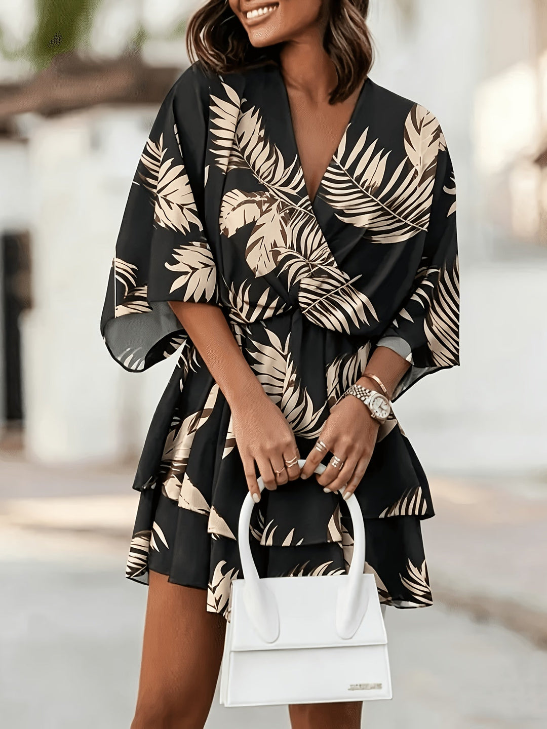 Rosanna | Flowing Batwing Wrap Dress