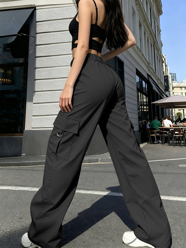 Bonnie | High-Waisted Wide-Leg Cargo Trousers