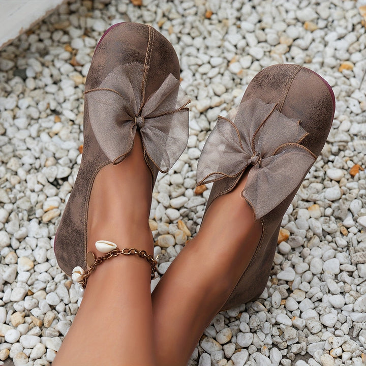 Cecilia | Bow-Accent Slip-On Flats