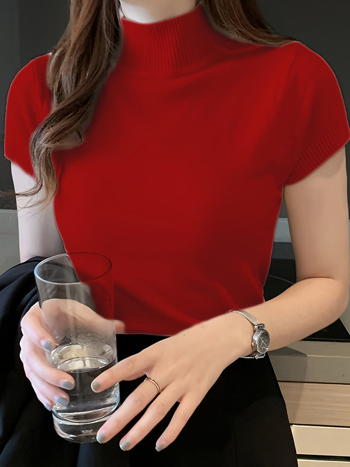 Della | Refined Mock-Neck Top