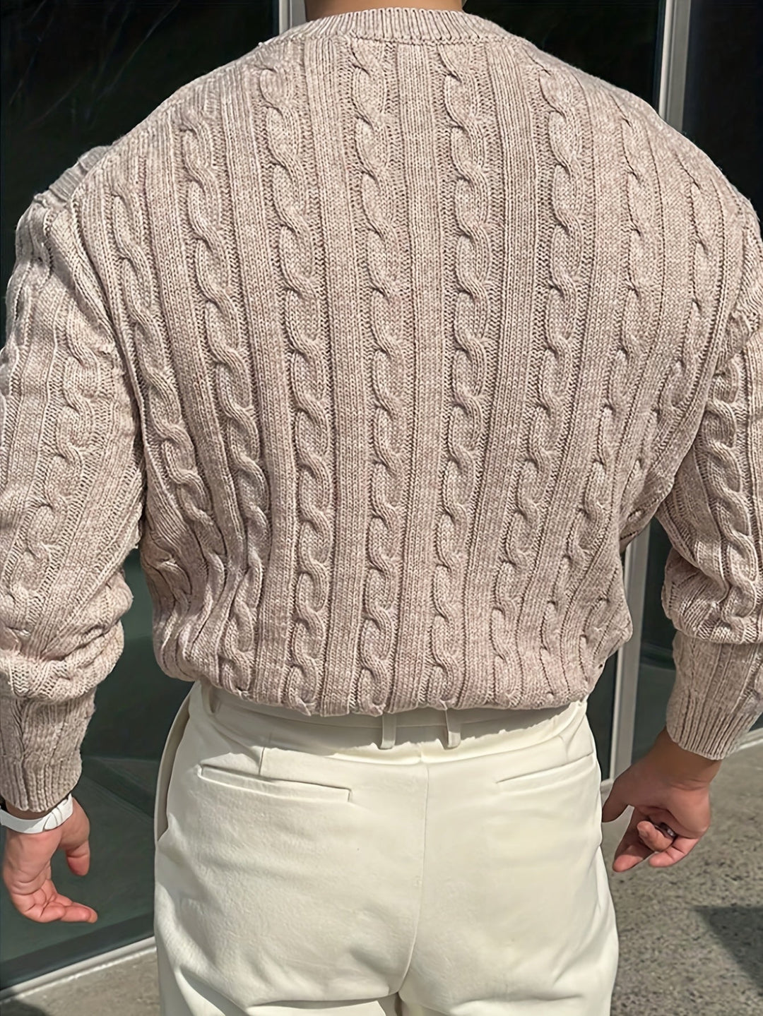 Jonas | Cable Knit Crew Neck Jumper