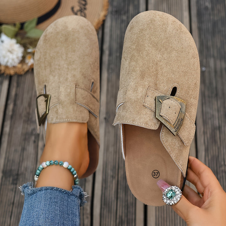 Winona | Buckle-Detail Slip-On Mules