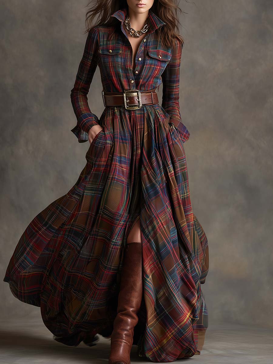 Lauren | Classic Belted Button-Up Shirt Dress