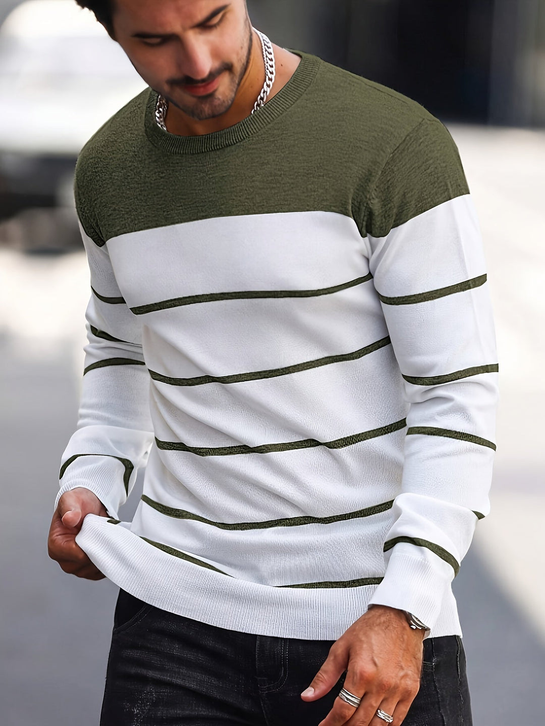 Henry | Striped Crew Neck Jumper