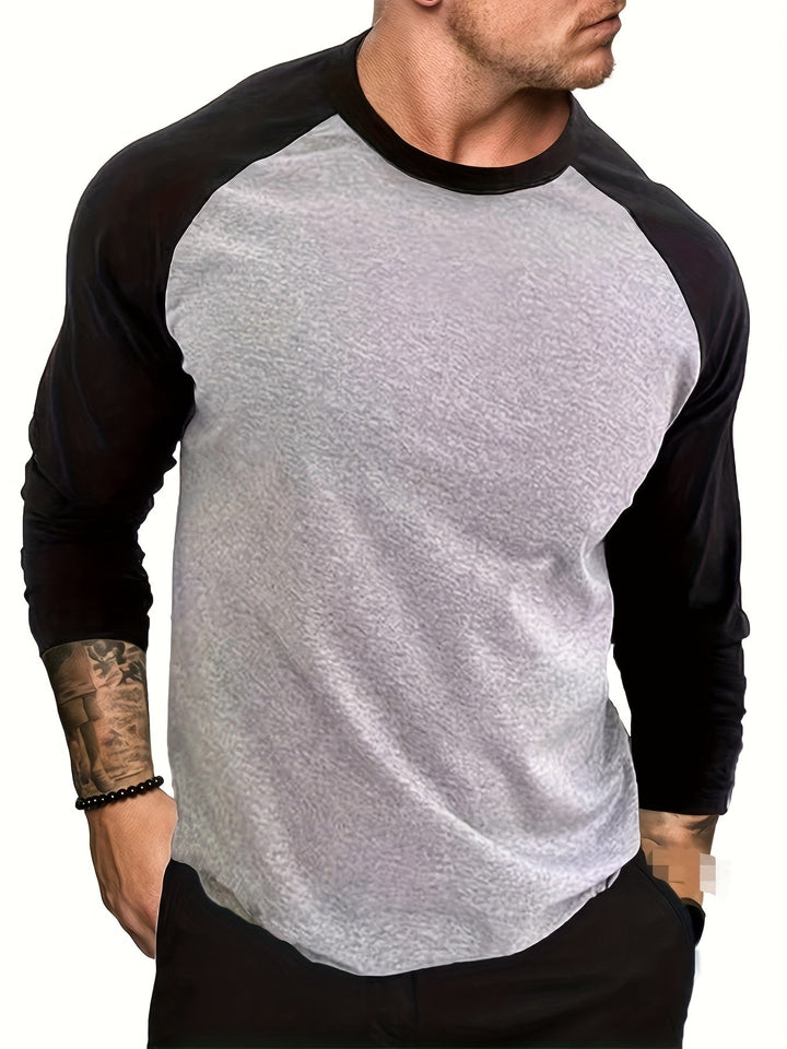 Trevor | Two-Tone Raglan Long-Sleeve Top