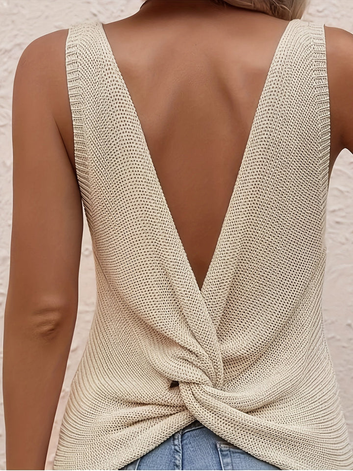 Cora | Relaxed Sleeveless Knit Tank Top