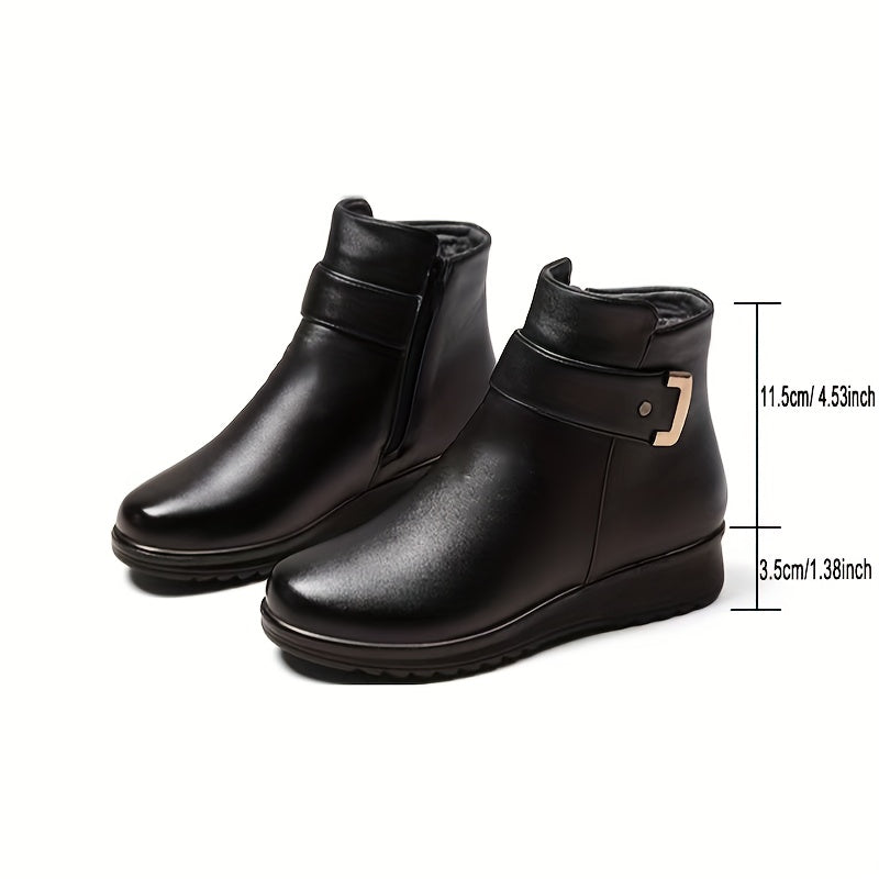 Bernadette | Cozy Buckle Ankle Boots