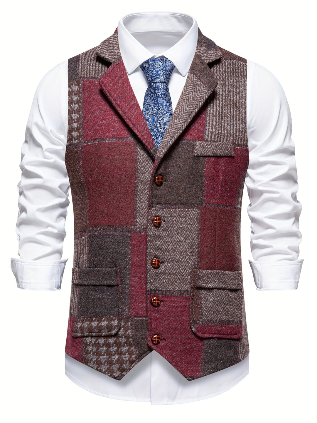 Tobias | Patchwork Tailored Waistcoat