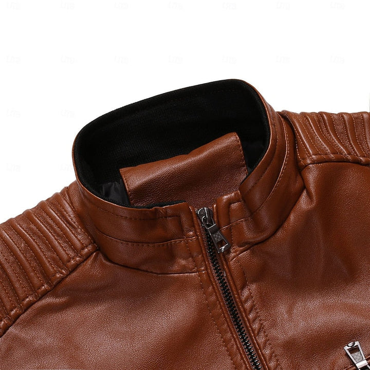 Chandler | Classic Stand-Collar Biker Jacket