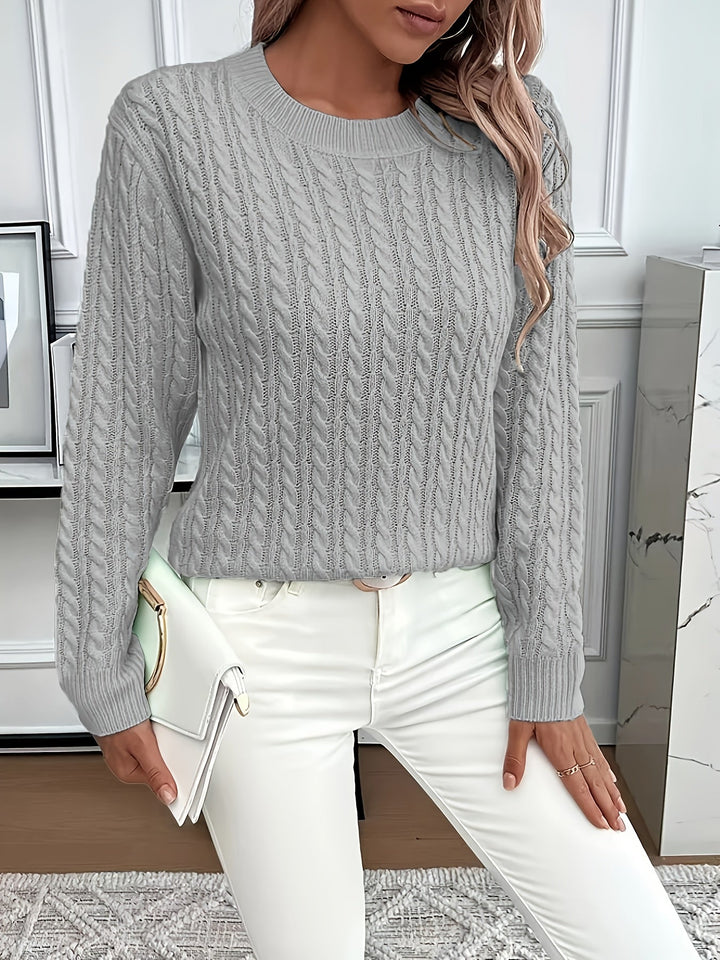 Faye | Cable-Knit Round Neck Jumper