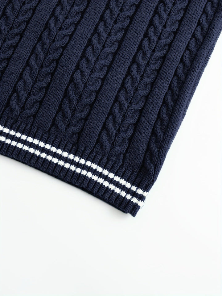 Gideon | Cable-Knit V-Neck Jumper Vest