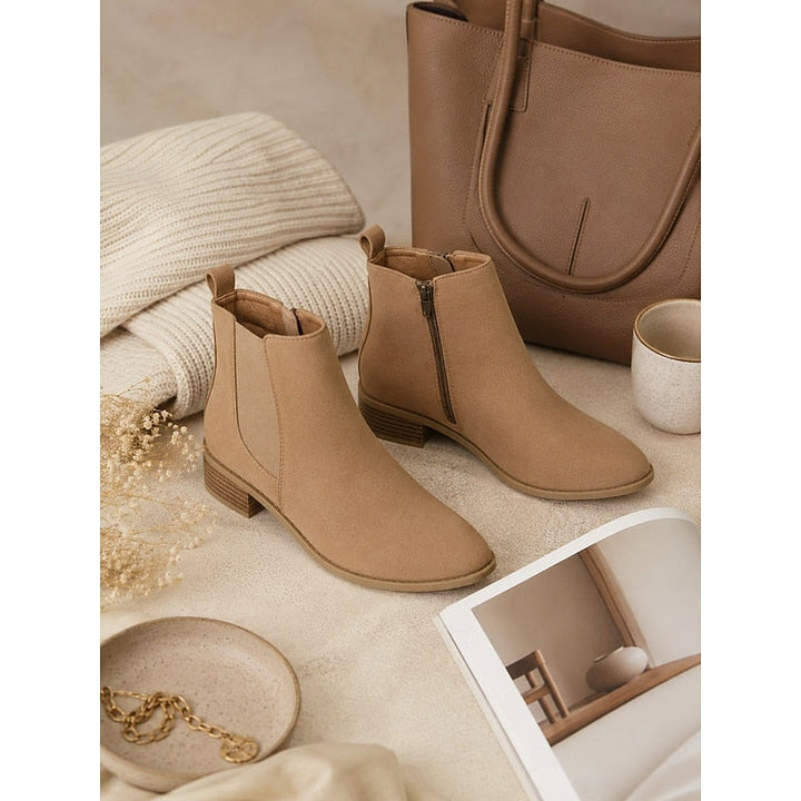 Vivienne | Pointed-Toe Block Heel Ankle Boots