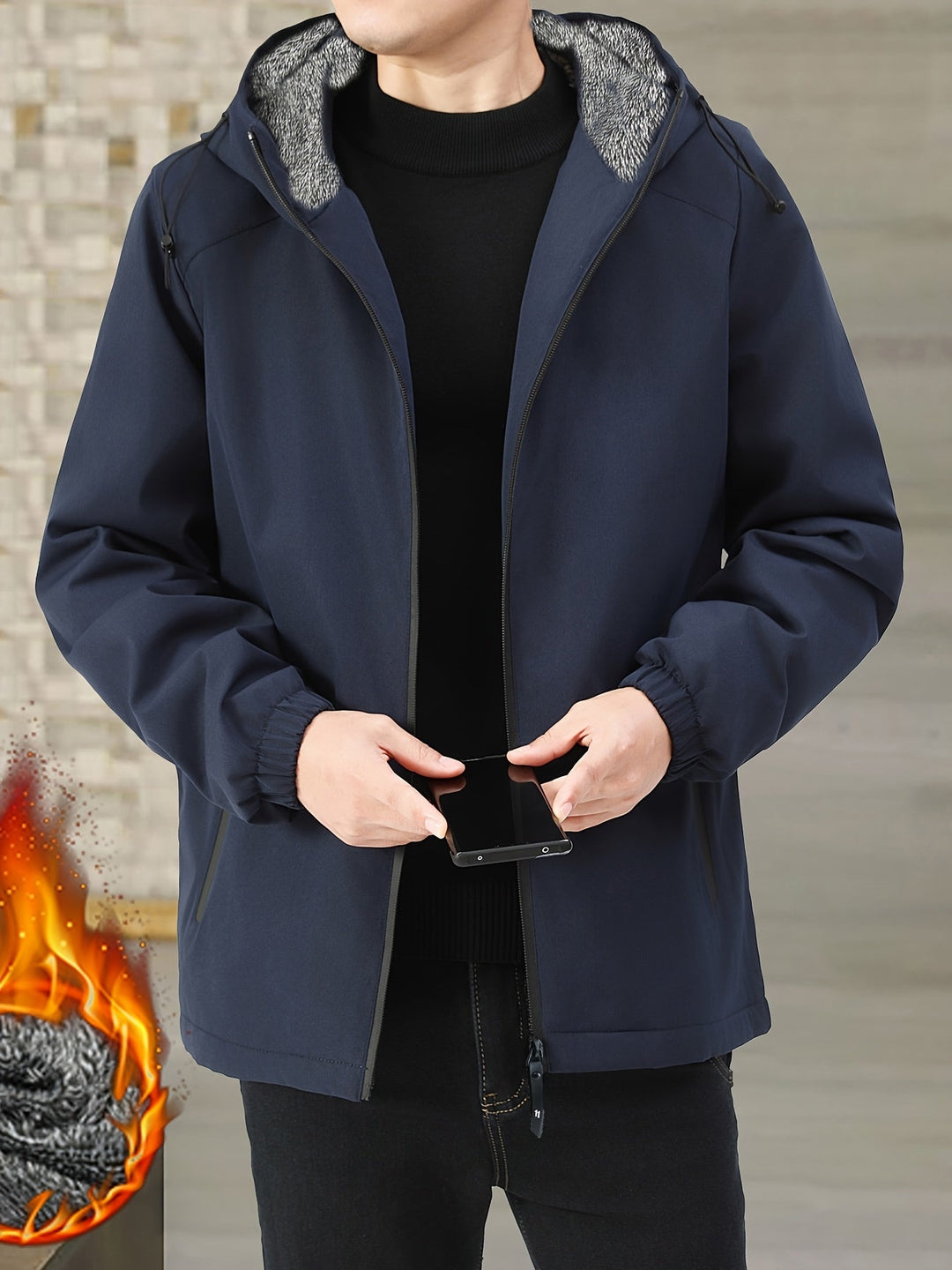 Victor | Cozy Fleece-Lined Hooded Jacket