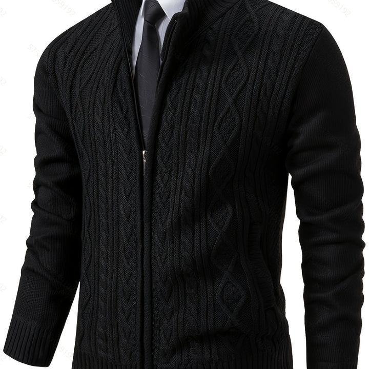 Walter | Textured Full-Zip Cardigan