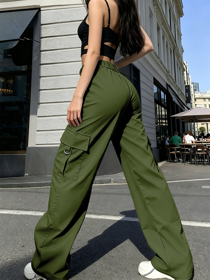 Bonnie | High-Waisted Wide-Leg Cargo Trousers