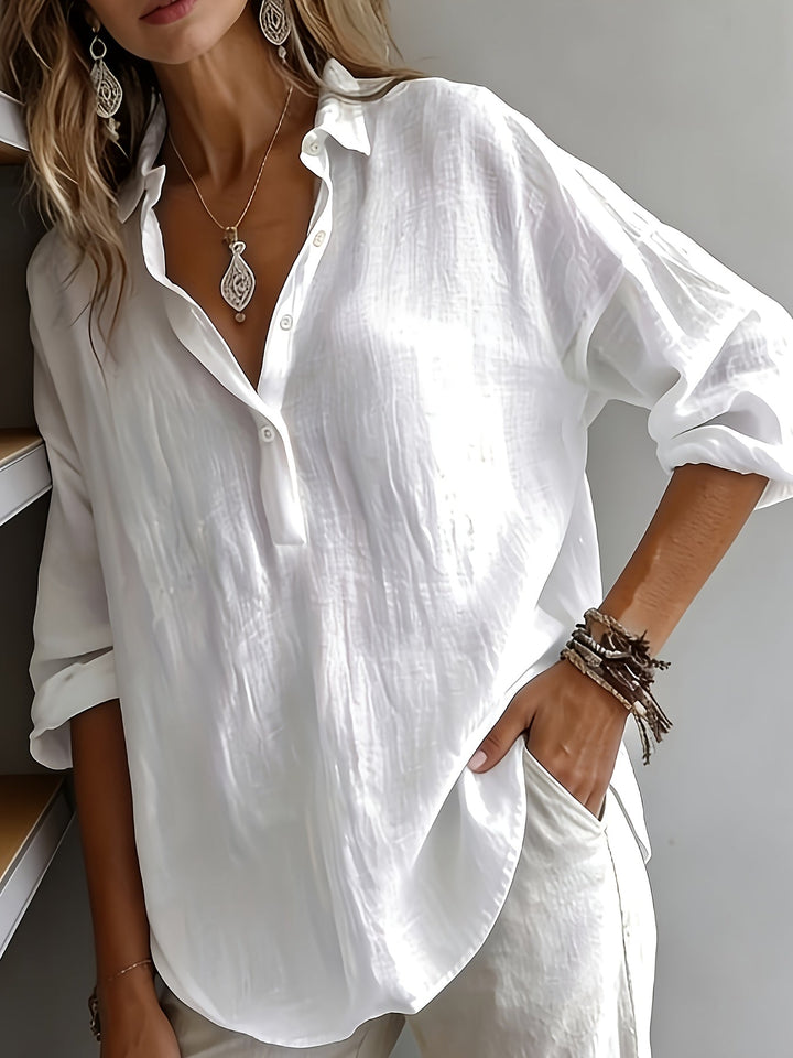 Freya | Relaxed Collared Blouse