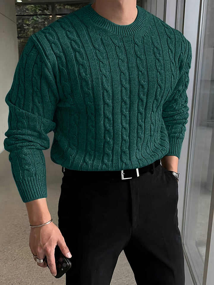 Jonas | Cable Knit Crew Neck Jumper