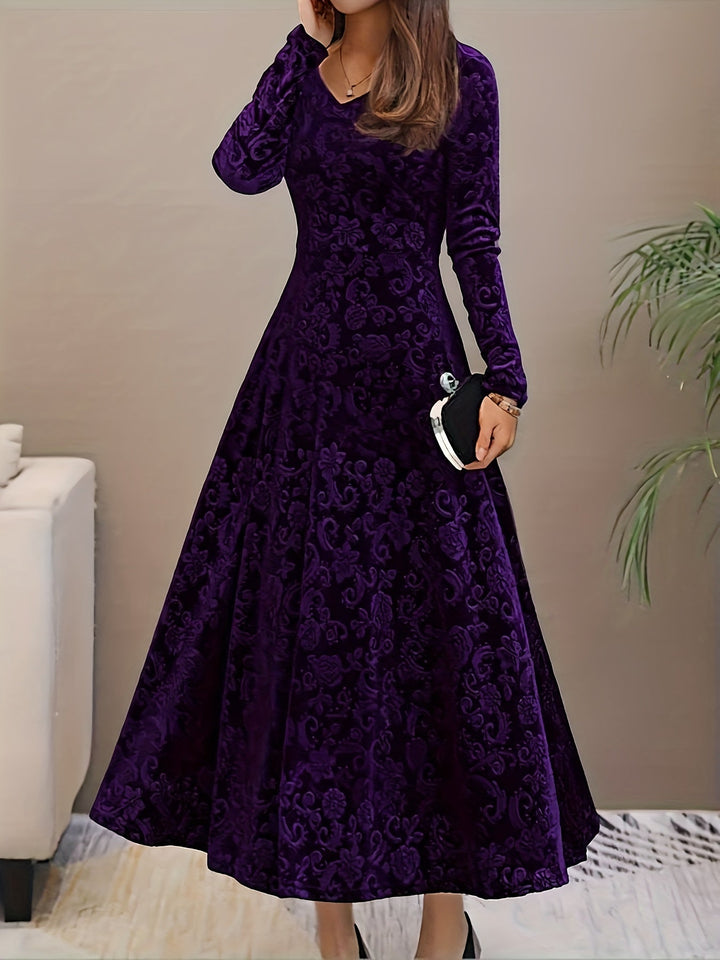 Adeline | Elegant Long-Sleeve Midi Dress