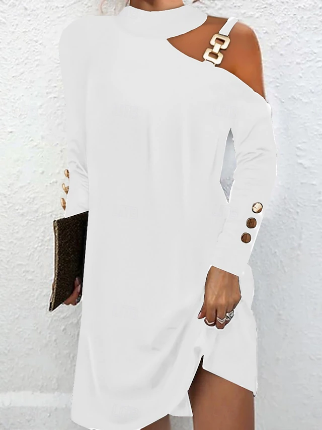 Rowena | Elegant Cold-Shoulder Dress