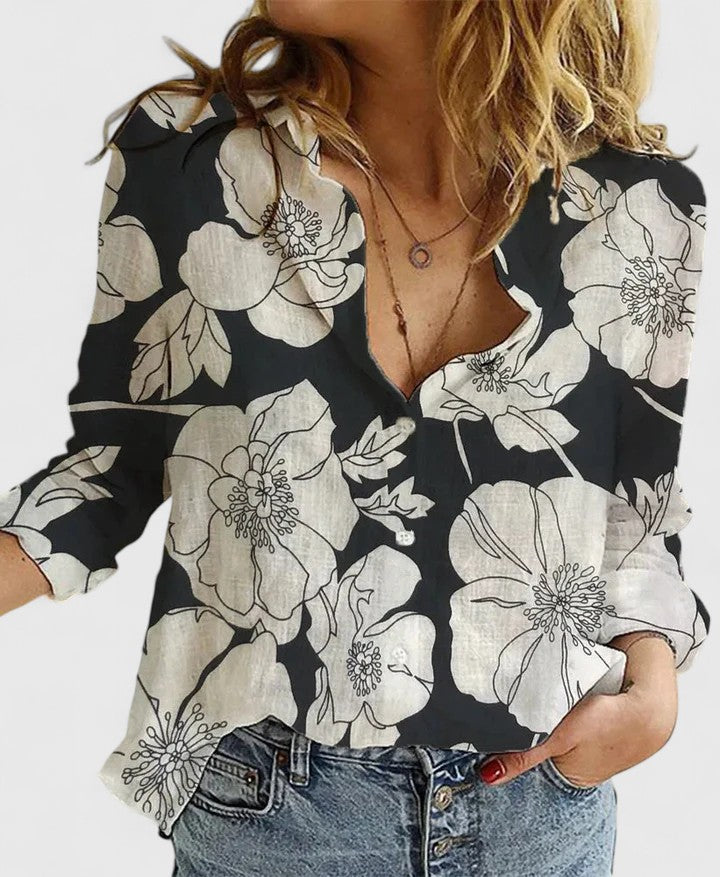 Rosanne | Relaxed Button-Up Blouse