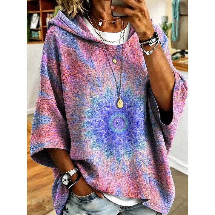 Roberta | Floral Hooded Pullover Hoodie