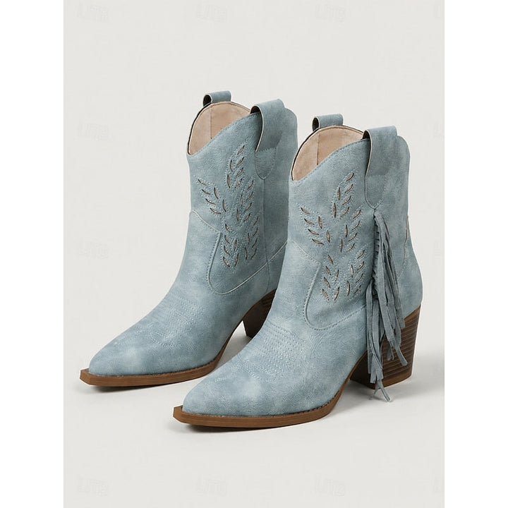 Corinne | Tasseled Western Ankle Boots