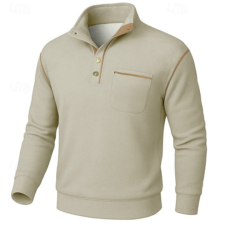 Conrad | Textured Half-Button Pullover