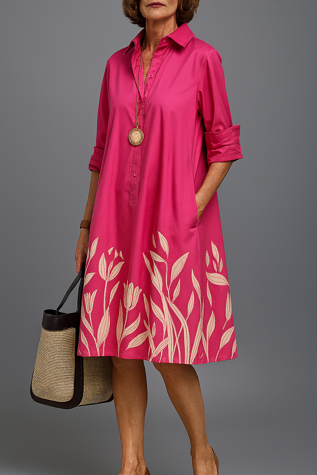 Grace | Comfortable Long Sleeve Midi Dress
