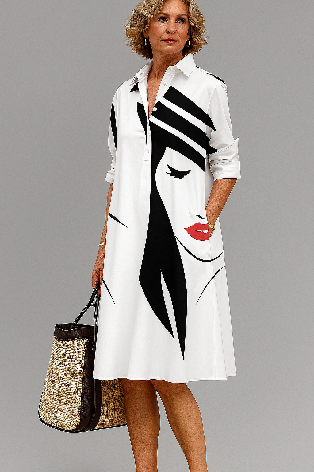 Yvette | Comfortable Artistic Midi Dress