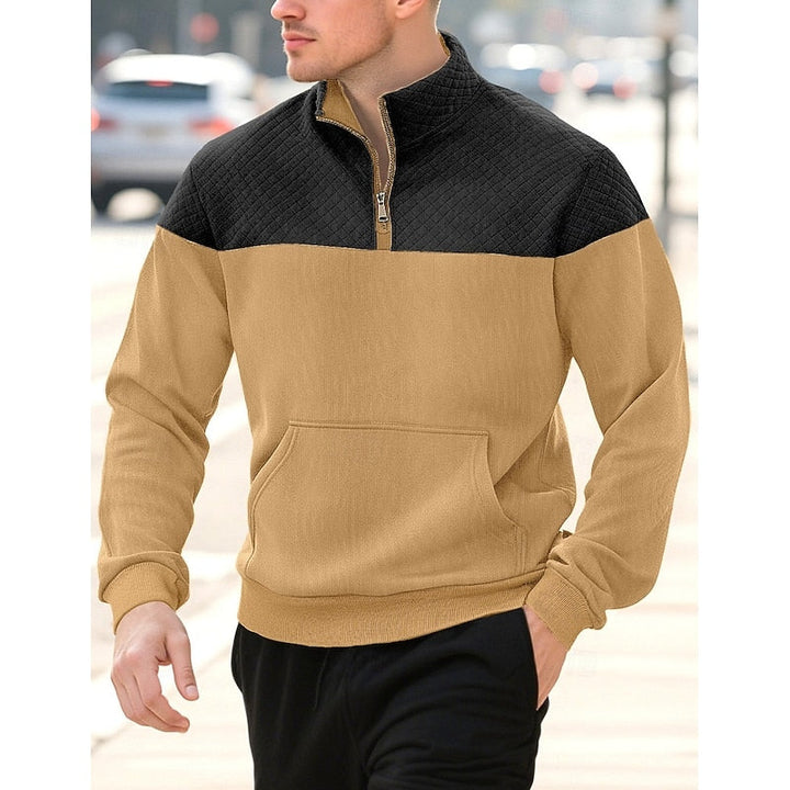 Braxton | Textured Quarter-Zip Sweatshirt