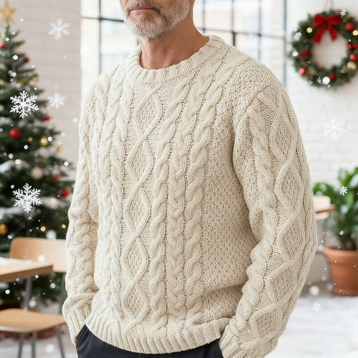 Ellis | Cable Knit Crew Neck Jumper