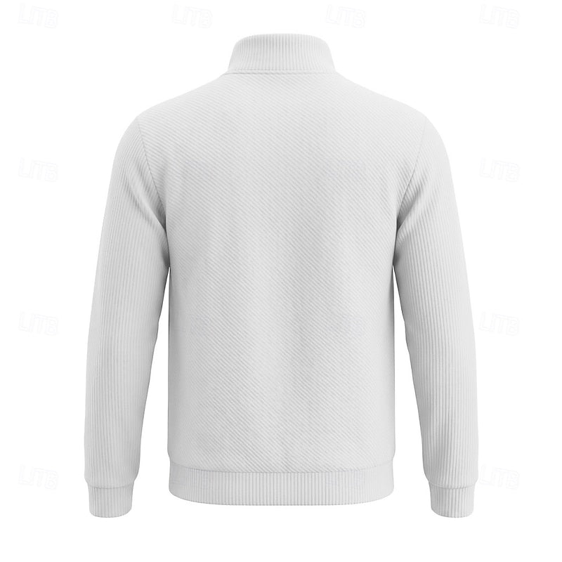 Quentin | Textured Quarter-Zip Pullover