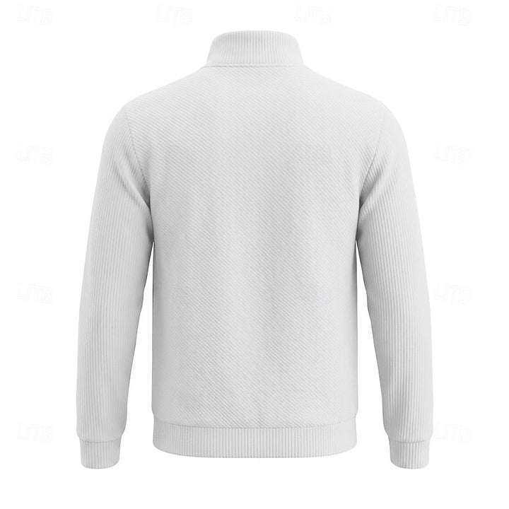 Quentin | Textured Quarter-Zip Pullover