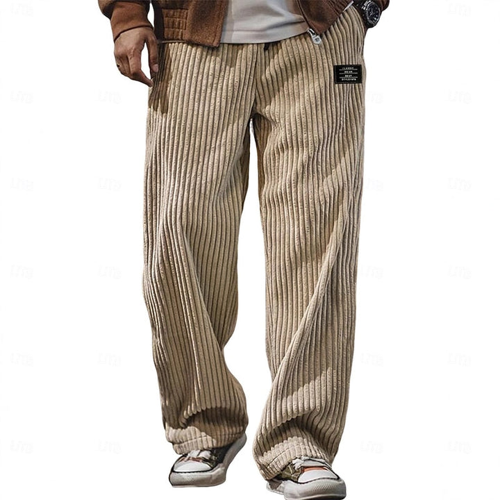 Bryson | Relaxed Ribbed Wide-Leg Trousers