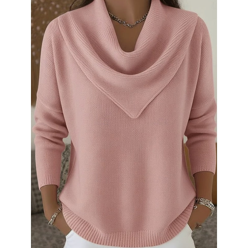 Heather | Elegant Cowl-Neck Jumper