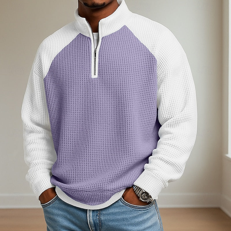 Lincoln | Textured Quarter-Zip Pullover