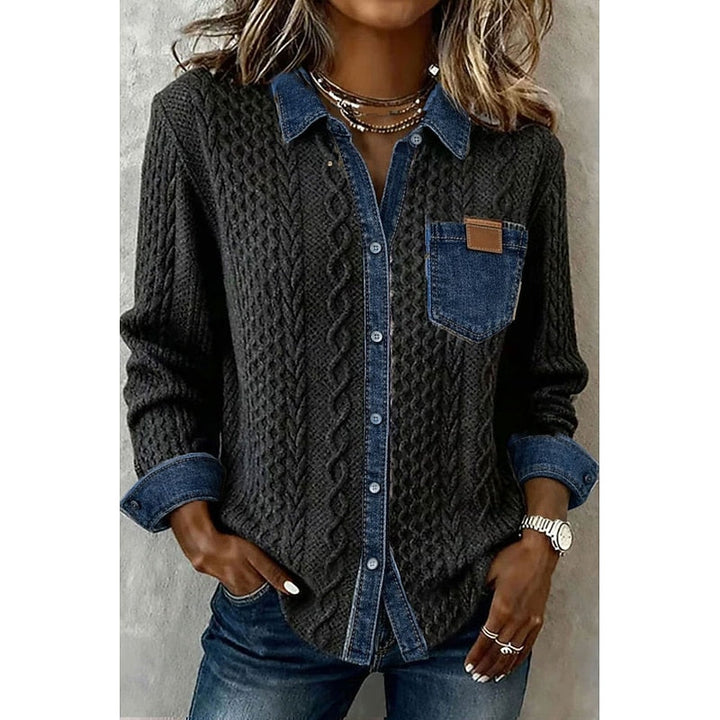 Colette | Textured Contrast Shirt