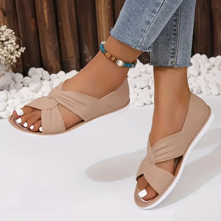 Elena | Cushioned Cross-Strap Sandals