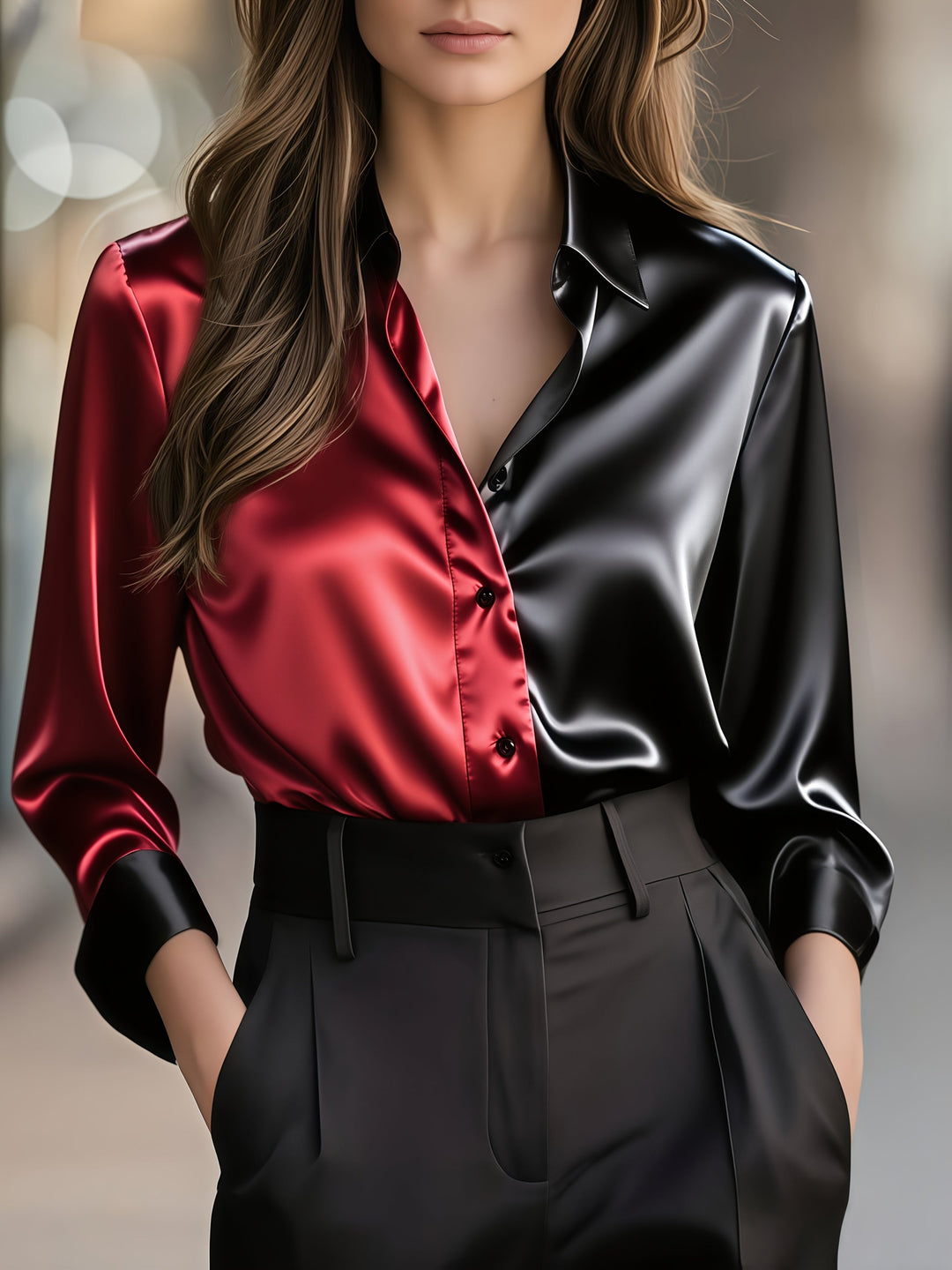 Helene | Refined colour-Block Blouse