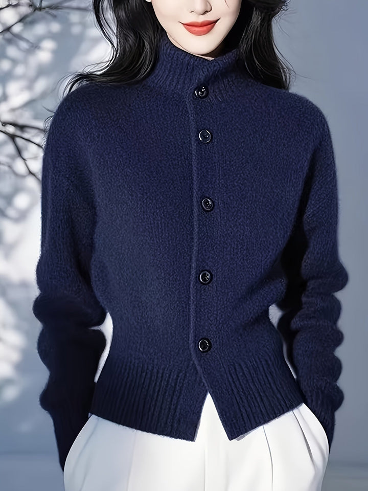 Margot | High-Neck Button Cardigan