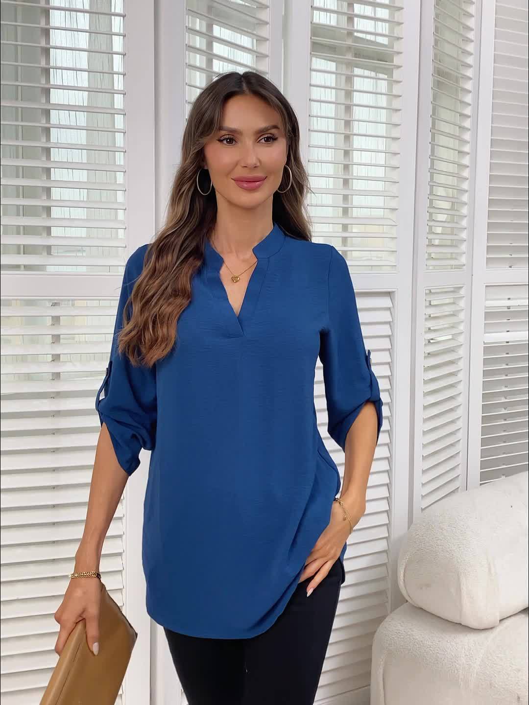 Corinne | Refined V-Neck Blouse