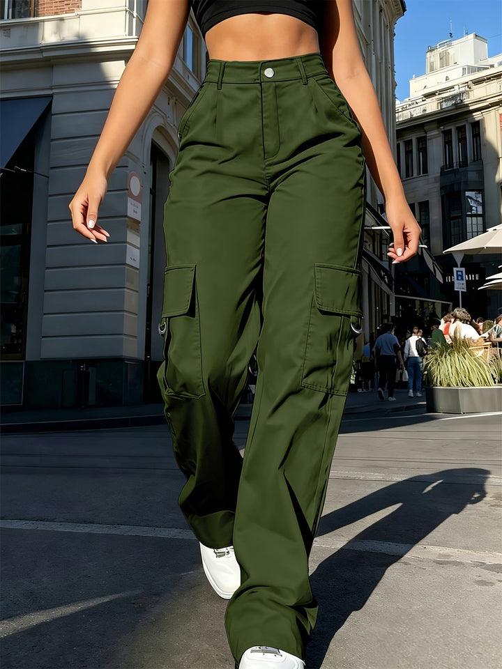 Bonnie | High-Waisted Wide-Leg Cargo Trousers