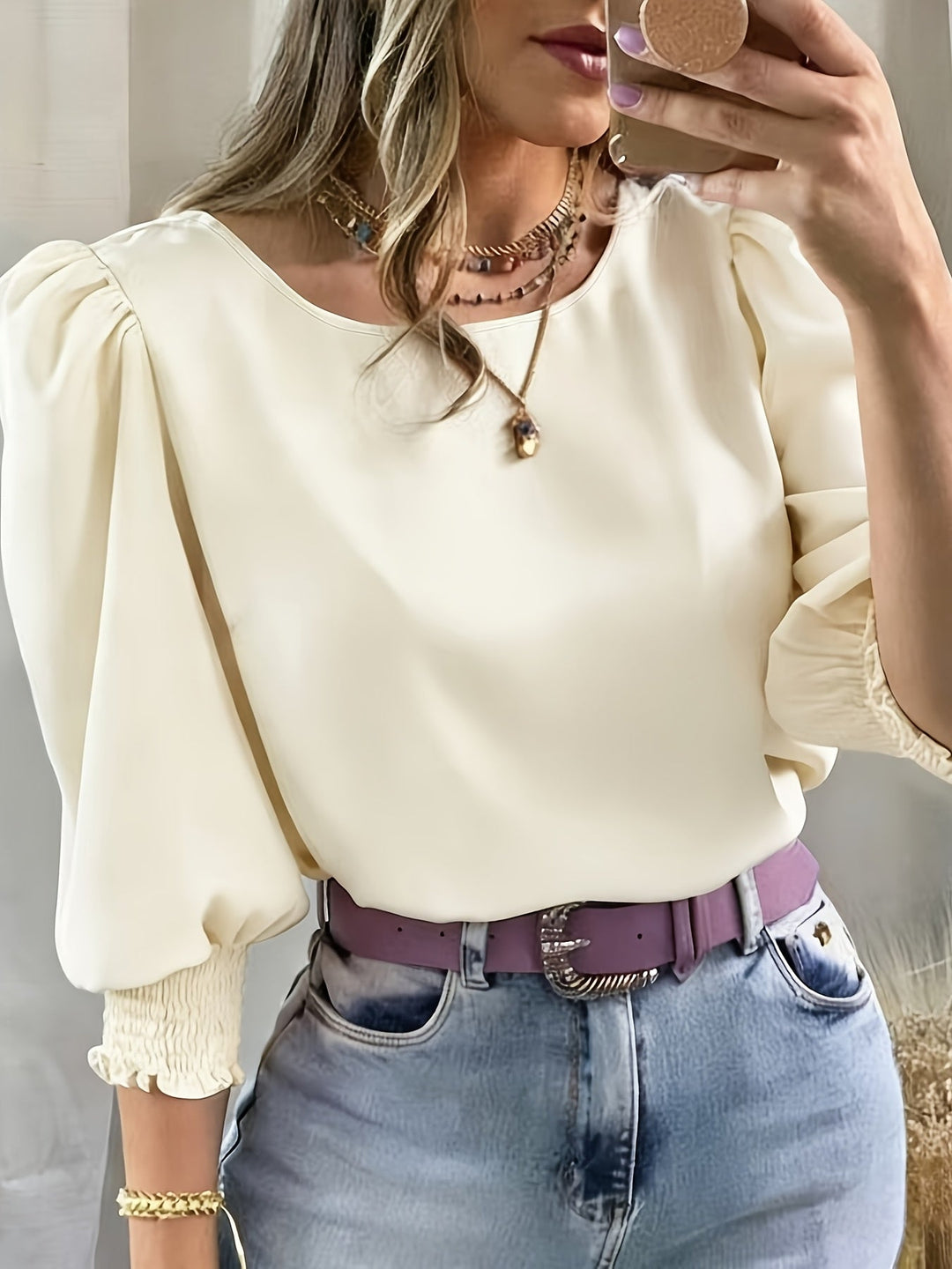 Ellen | Puff-Sleeve Blouse
