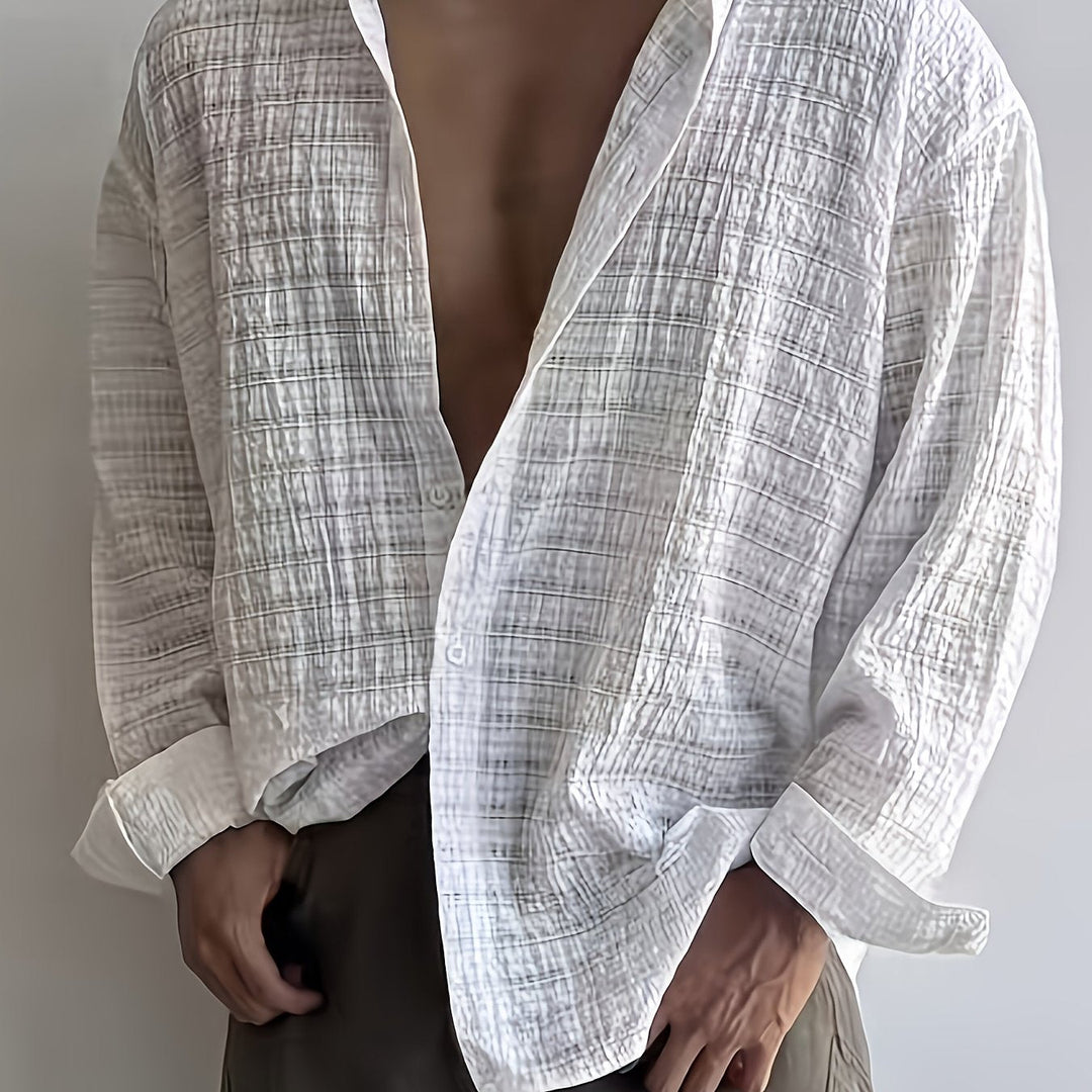 Rafael | Relaxed Textured Long-Sleeve Shirt