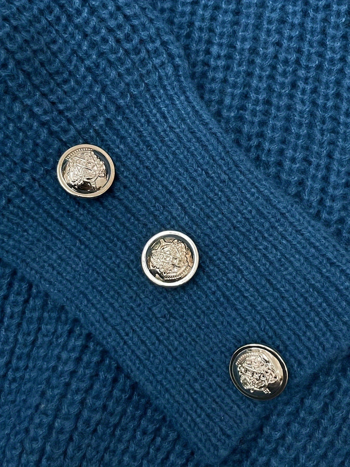 Deirdre | Button-Trim V-Neck Pullover