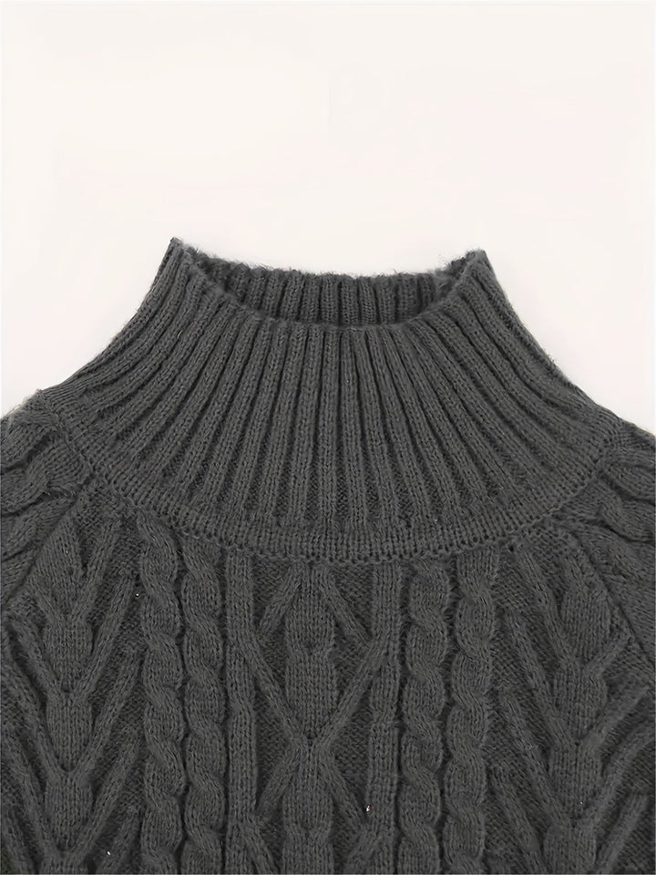 Eloise | Textured Half-Collar Jumper
