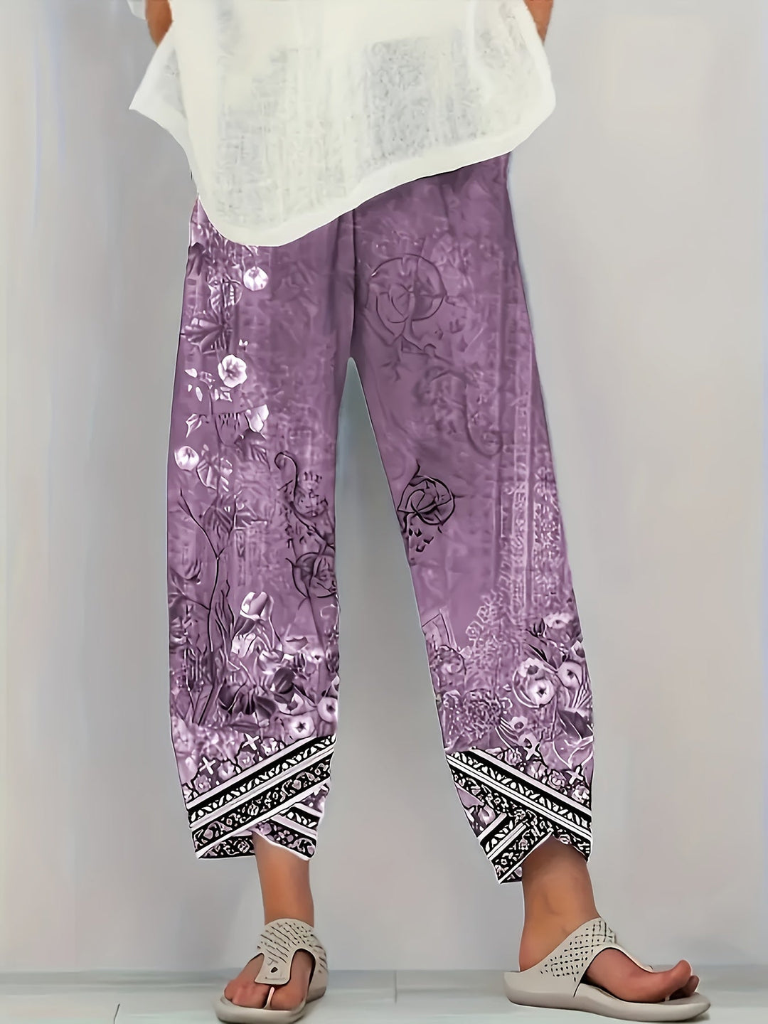 Meredith | Botanical Cropped Trousers